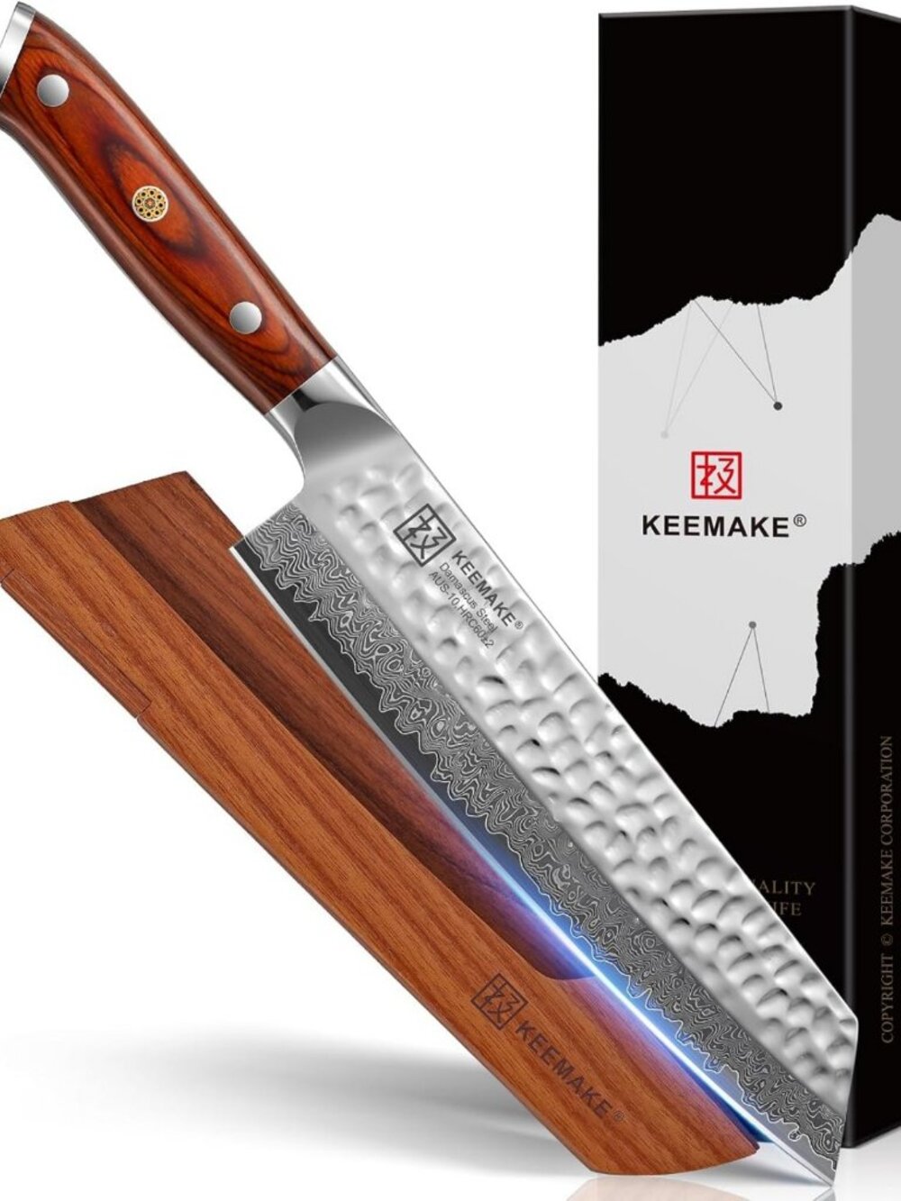 8-Inch Damascus Chef Knife - Premium Japanese VG10 Steel Kitchen Cutlery